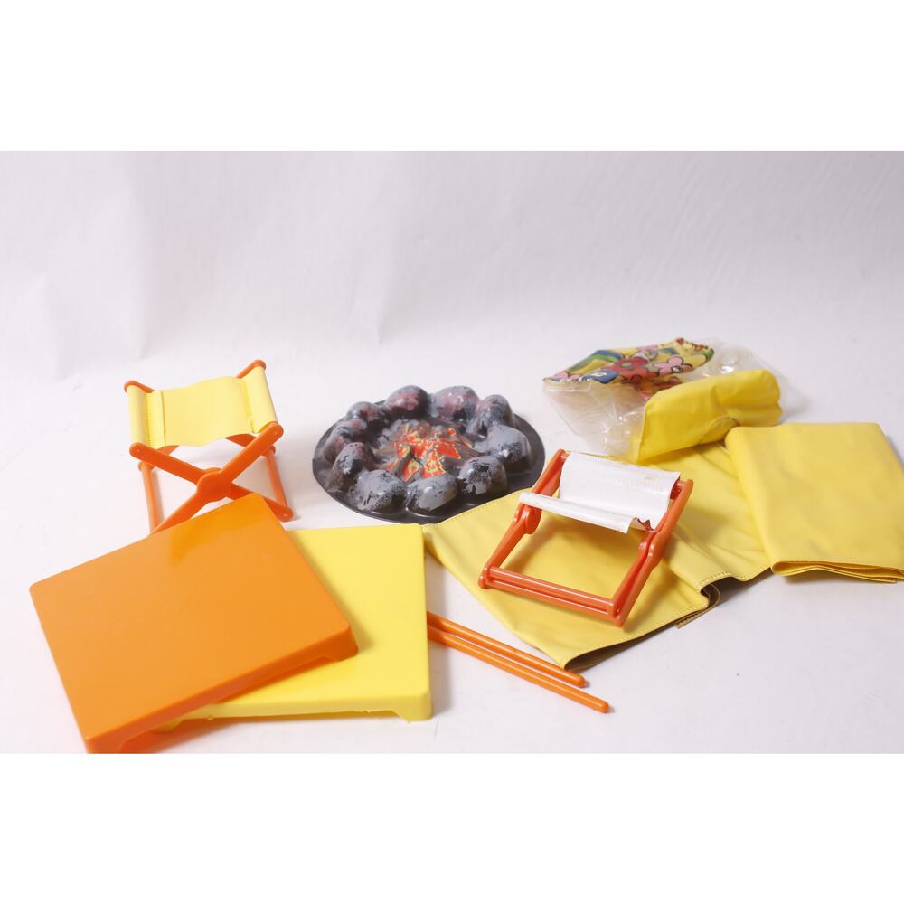 Mattel Barbie Bonfire Firepit Set Vintage Doll Accessory Parts Inflatable 70s